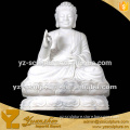 Garden white Stone Buddha sculpture